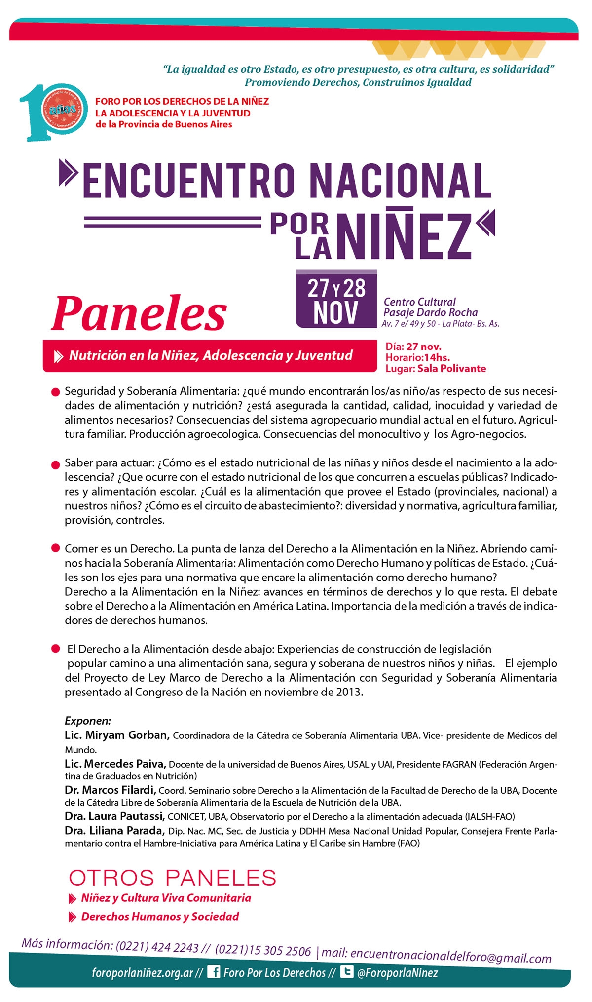 panel nutricion