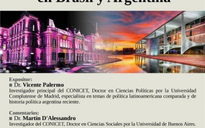 Conferencia: “Instituciones y gestión política en Brasil y Argentina” – 5 de Mayo 17:45 a 20 Hs.