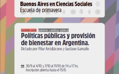 Seminario «Políticas Públicas y provisión de bienestar en Argentina»